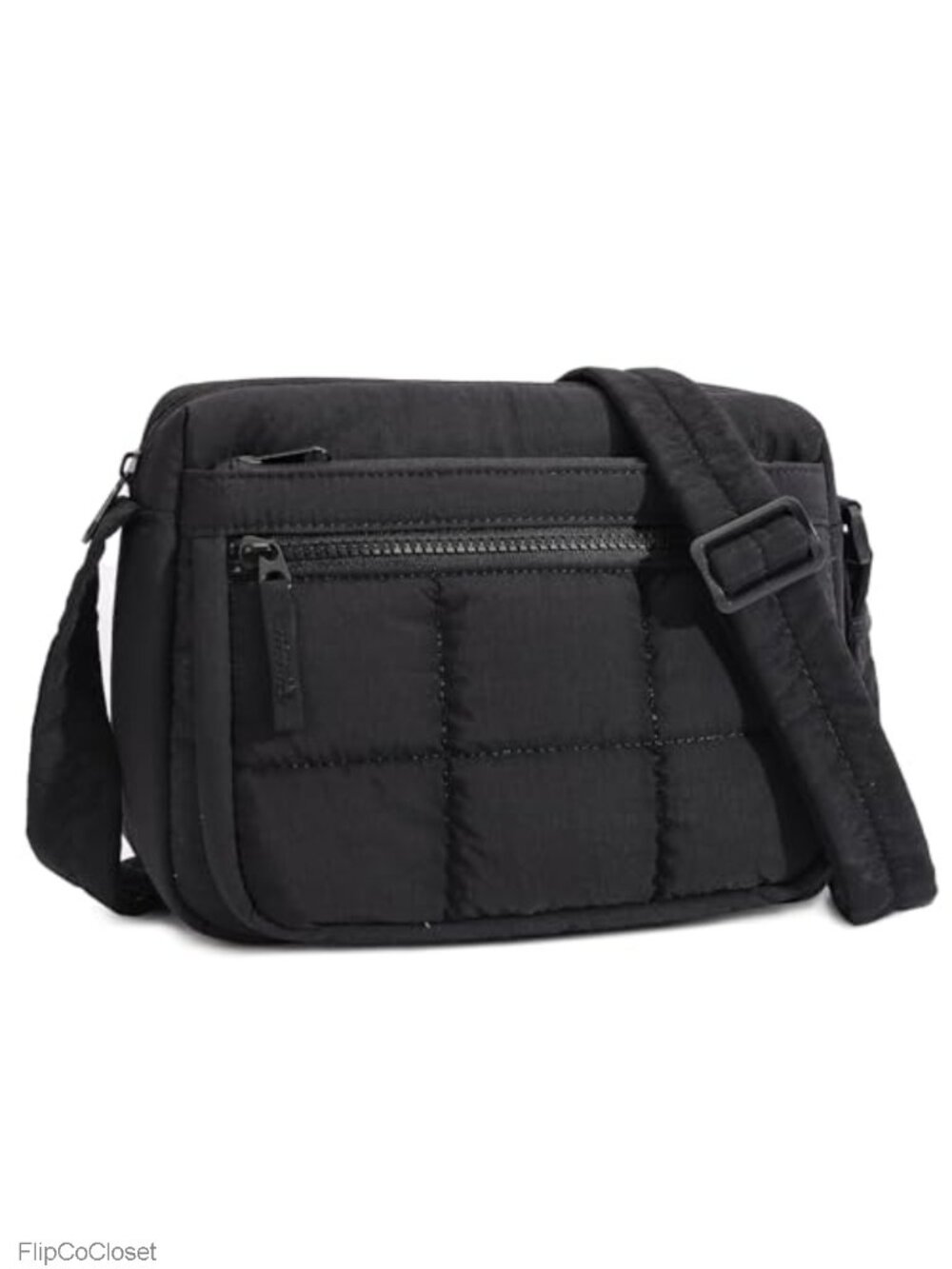 Quilted Nylon Crossbody Bag Lightweight Travel Purse